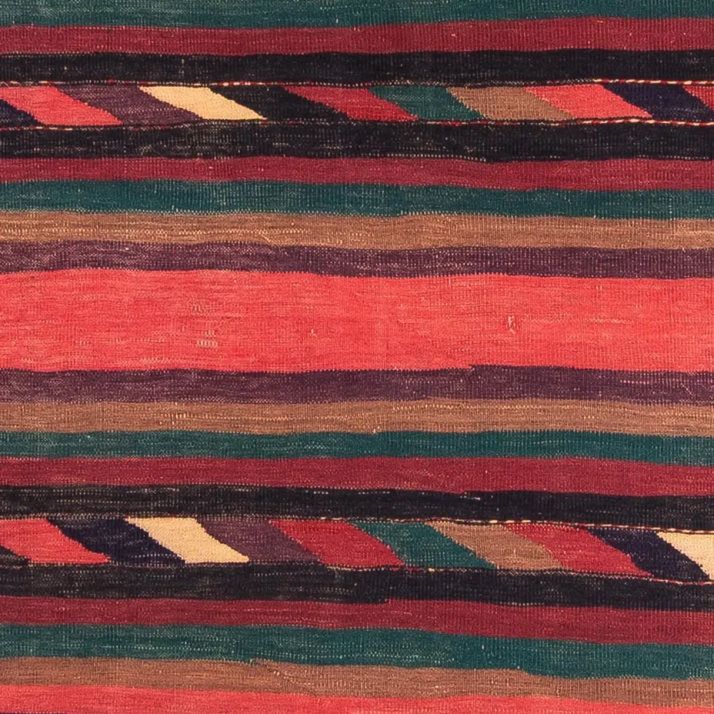 Dywan Kelim - Stary - 195 x 160 cm - wielokolorowy