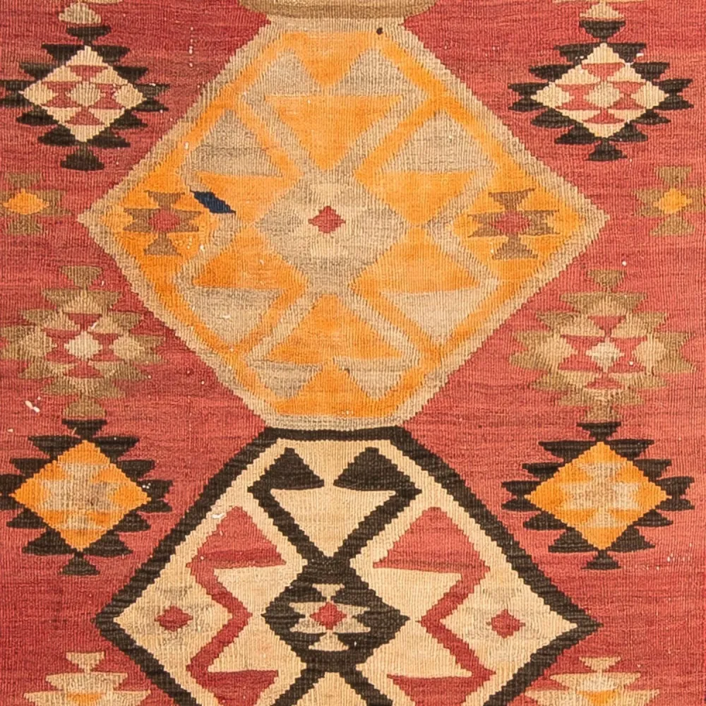 Dywan Kelim - Stary - 200 x 110 cm - wielokolorowy