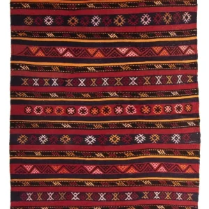 Dywan Kelim - Stary - 210 x 140 cm - wielokolorowy
