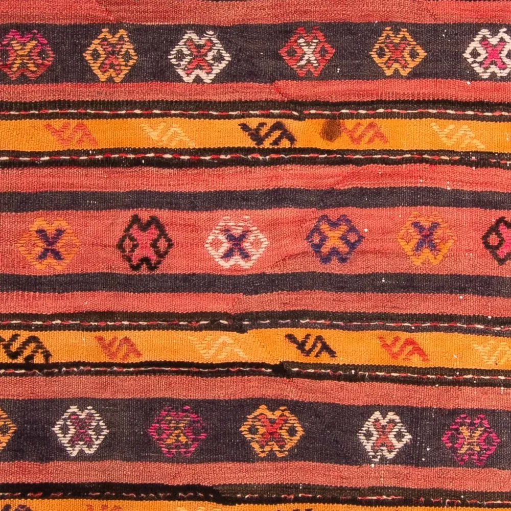 Dywan Kelim - Stary - 210 x 150 cm - wielokolorowy