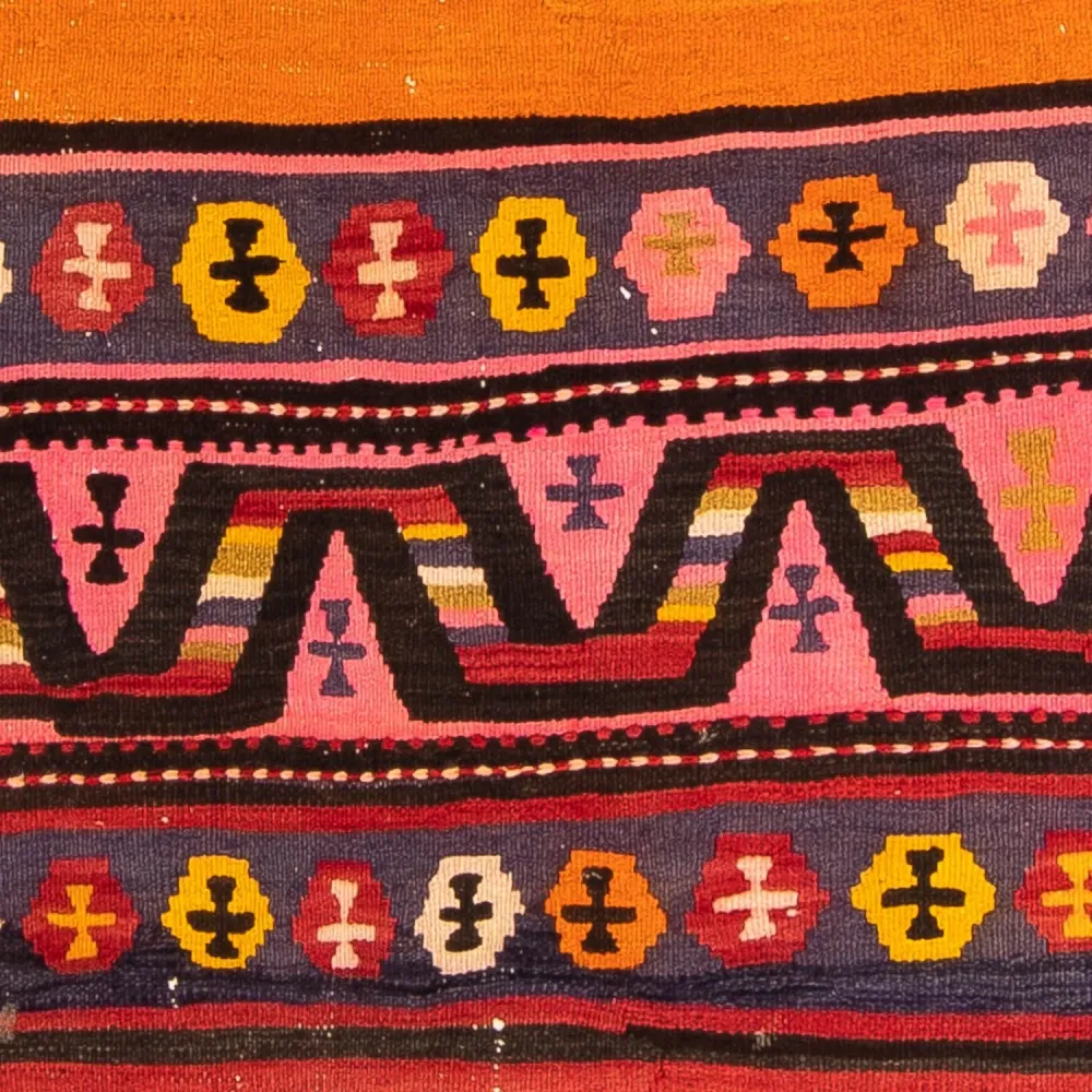 Dywan Kelim - Stary - 220 x 135 cm - wielokolorowy