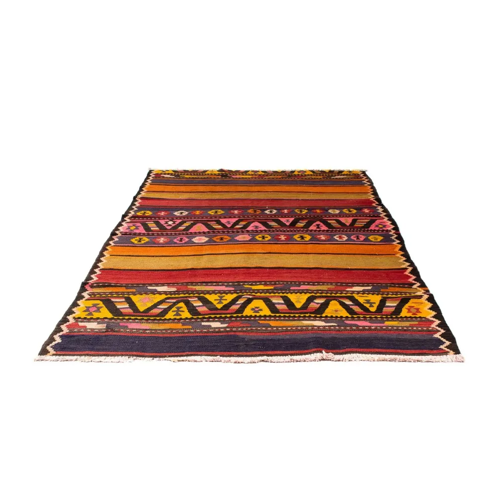 Dywan Kelim - Stary - 220 x 135 cm - wielokolorowy