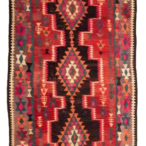 Dywan Kelim - Stary - 290 x 150 cm - wielokolorowy