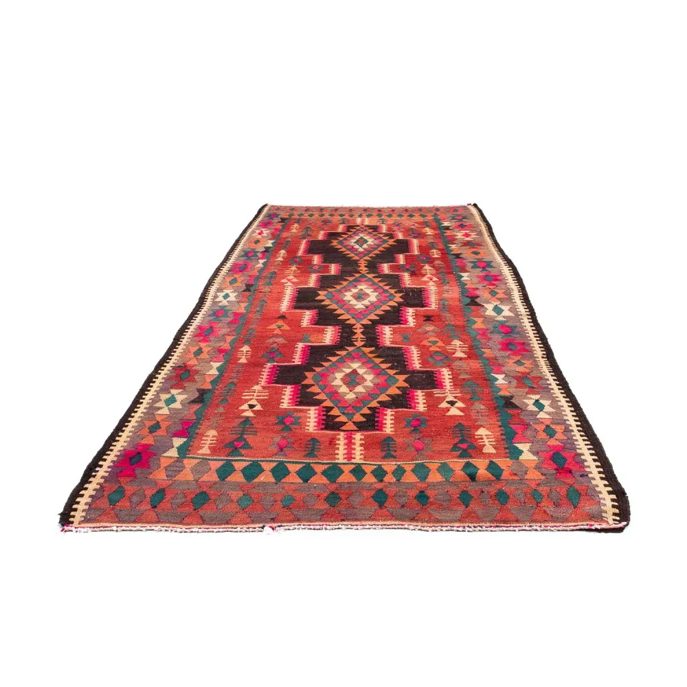 Dywan Kelim - Stary - 290 x 150 cm - wielokolorowy