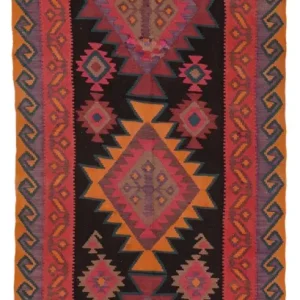 Dywan Kelim - Stary - 360 x 150 cm - karmelowy