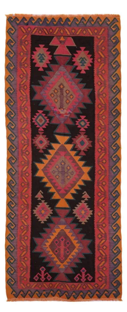 Dywan Kelim - Stary - 360 x 150 cm - karmelowy