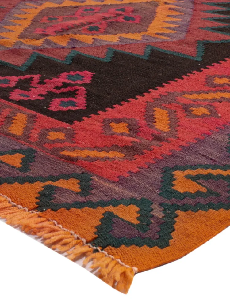 Dywan Kelim - Stary - 360 x 150 cm - karmelowy