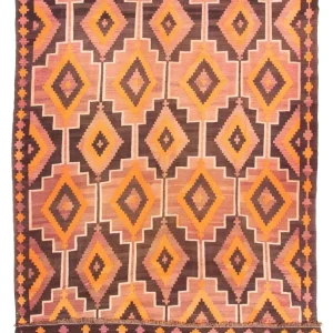 Dywan Kelim - Stary - 460 x 280 cm - wielokolorowy