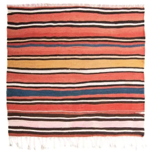 Dywan Kelim - Stary kwadratowy - 130 x 130 cm - wielokolorowy