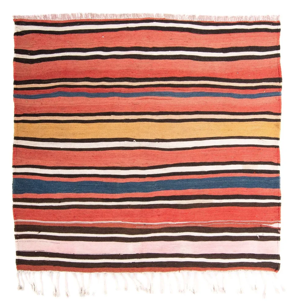 Dywan Kelim - Stary kwadratowy - 130 x 130 cm - wielokolorowy
