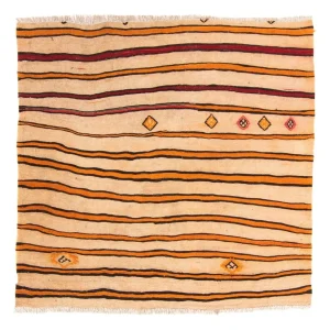 Dywan Kelim - Stary kwadratowy - 150 x 147 cm - wielokolorowy