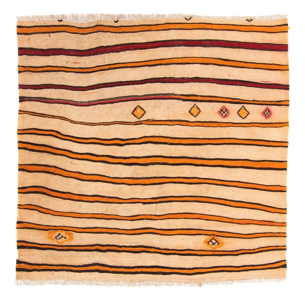 Dywan Kelim - Stary kwadratowy - 150 x 147 cm - wielokolorowy