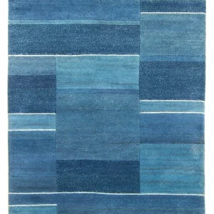 Dywan z Nepalu - 181 x 123 cm - niebieski