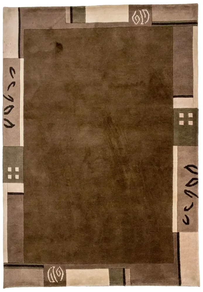 Dywan z Nepalu - 199 x 144 cm - brązowy