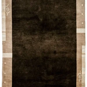 Dywan z Nepalu - 201 x 141 cm - brązowy
