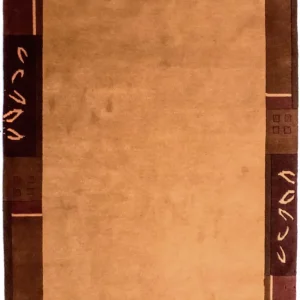 Dywan z Nepalu - 201 x 146 cm - pomarańczowy