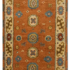Dywan orientalny - 117 x 63 cm - pomarańczowy