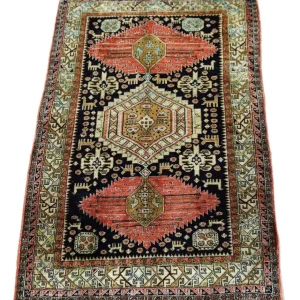 Dywan orientalny - 130 x 84 cm - ciemnoniebieski