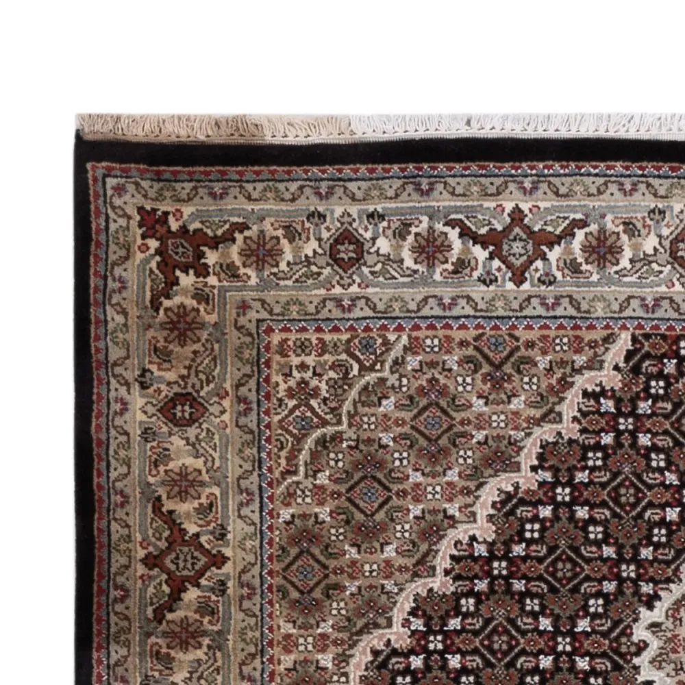 Dywan orientalny - Tabriz - 184 x 127 cm - ciemny beż