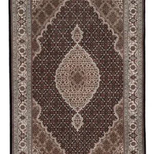 Dywan orientalny - Tabriz - 188 x 123 cm - ciemny beż