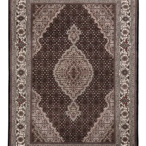 Dywan orientalny - Tabriz - 196 x 141 cm - ciemnoszary