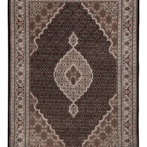 Dywan orientalny - Tabriz - 204 x 142 cm - ciemnoszary