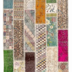Dywan patchworkowy - 184 x 120 cm - wielokolorowy