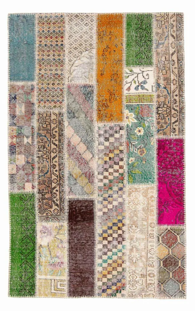 Dywan patchworkowy - 184 x 120 cm - wielokolorowy