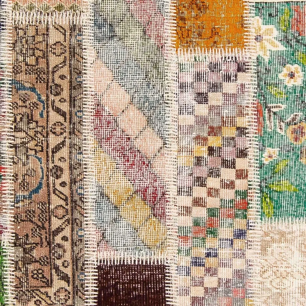 Dywan patchworkowy - 184 x 120 cm - wielokolorowy