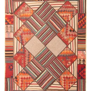 Dywan patchworkowy - 200 x 150 cm - wielokolorowy