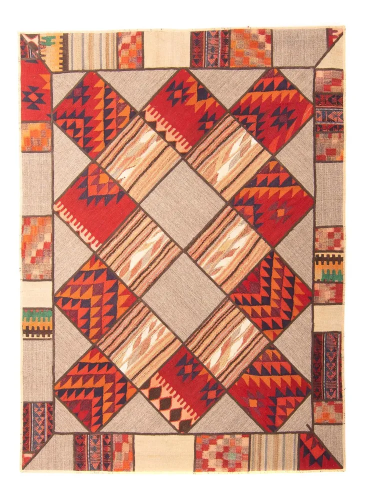 Dywan patchworkowy - 200 x 150 cm - wielokolorowy