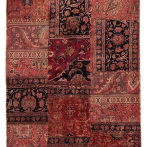 Dywan patchworkowy - 207 x 135 cm - wielokolorowy