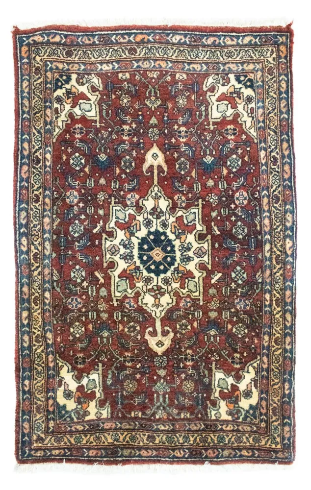 Dywan perski - Bijar - 101 x 68 cm - czerwony