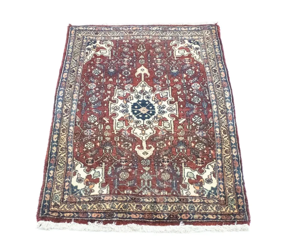 Dywan perski - Bijar - 101 x 68 cm - czerwony