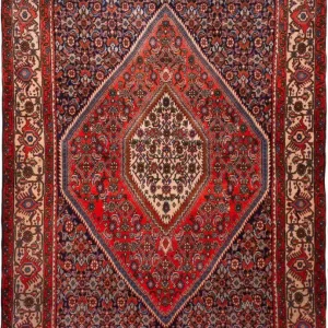 Dywan perski - Bijar - 181 x 120 cm - czerwony