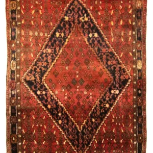 Dywan perski - Bijar - 206 x 135 cm - pomarańczowy
