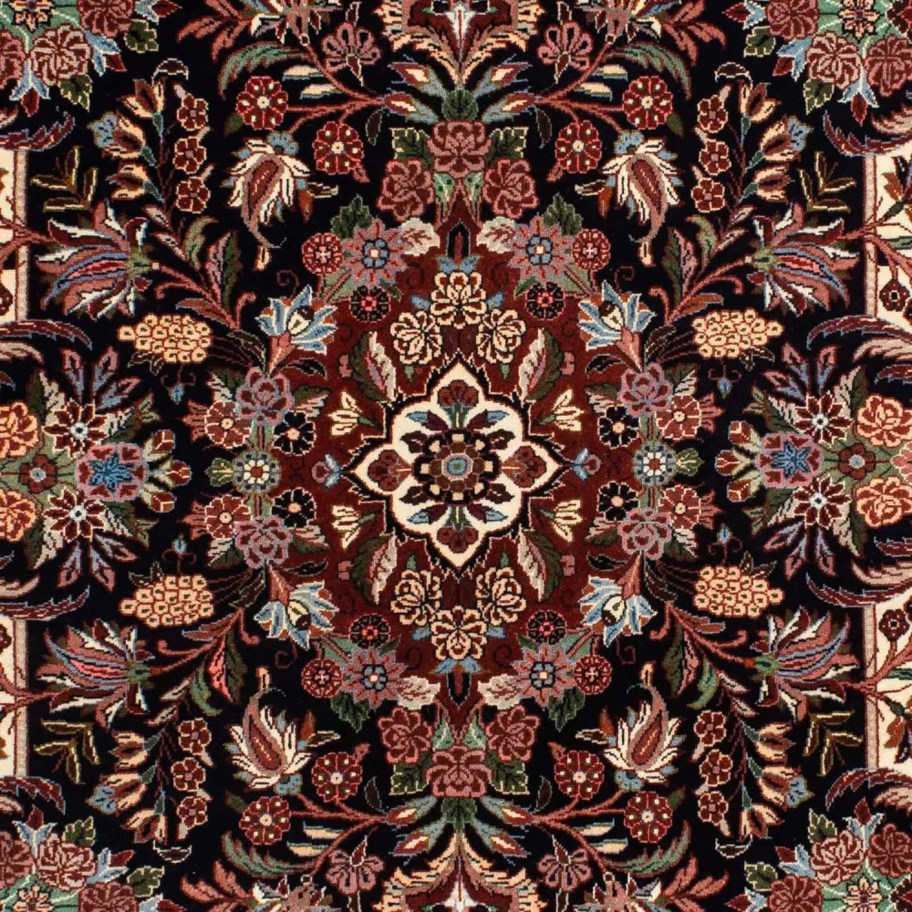 Dywan perski - Bijar - 210 x 133 cm - ciemnoniebieski