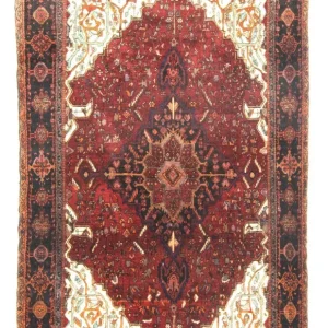 Dywan perski - Bijar - 244 x 146 cm - czerwony