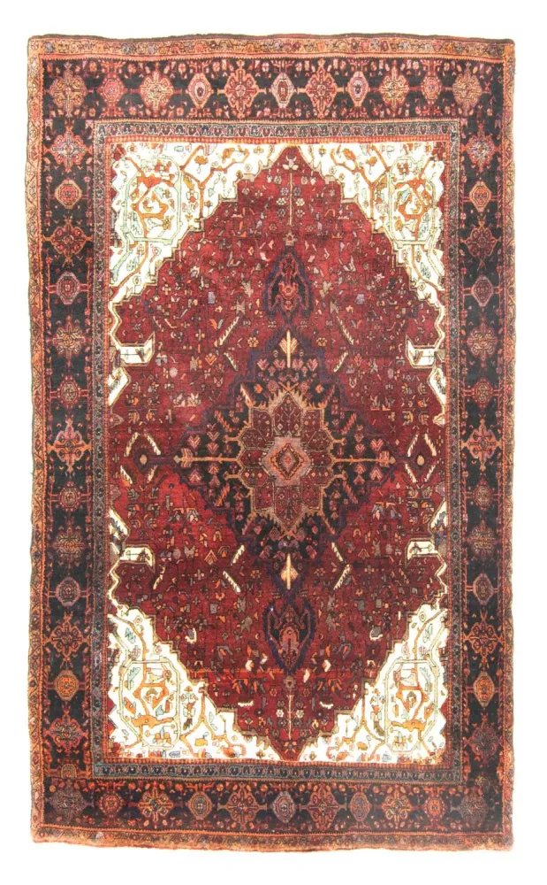 Dywan perski - Bijar - 244 x 146 cm - czerwony