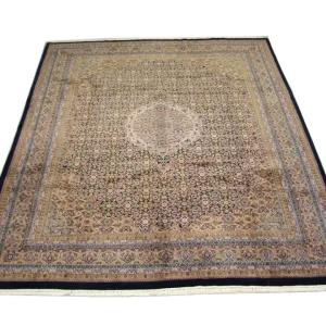 Dywan perski - Bijar - 290 x 248 cm - niebieski