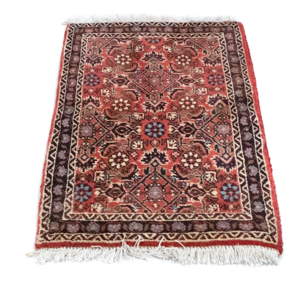 Dywan perski - Bijar - 60 x 40 cm - czerwony