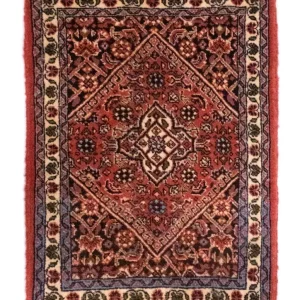 Dywan perski - Bijar - 60 x 40 cm - czerwony