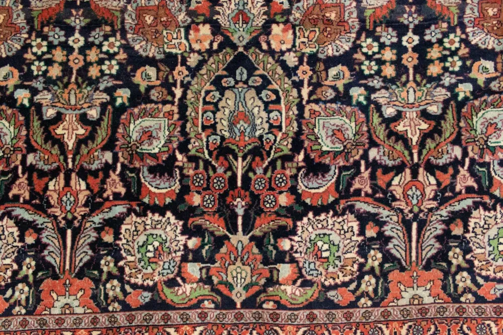 Dywan perski - Bijar kwadratowy - 197 x 187 cm - niebieski