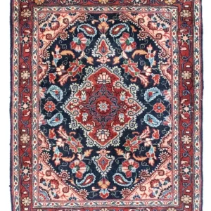 Dywan perski - Bijar - 90 x 73 cm - niebieski