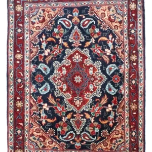 Dywan perski - Bijar - 90 x 70 cm - niebieski