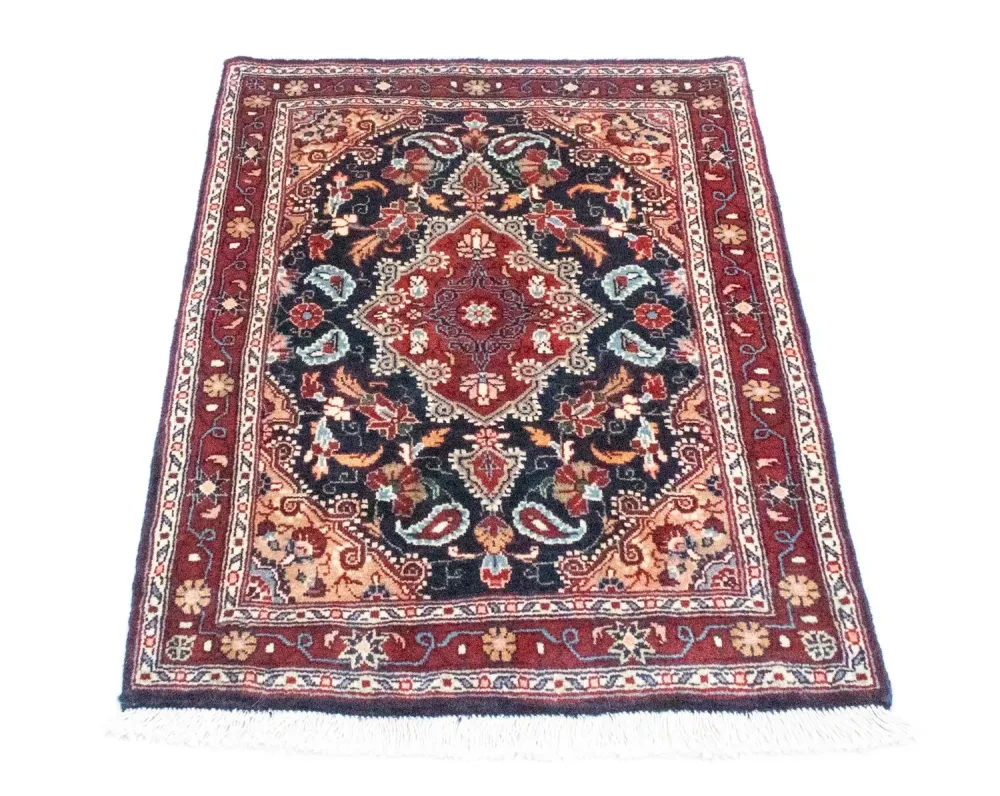 Dywan perski - Bijar - 90 x 70 cm - niebieski