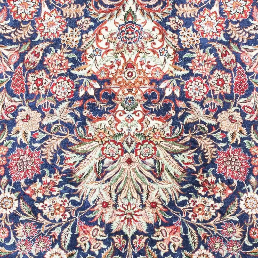 Dywan perski - Ghom - 118 x 80 cm - ciemnoniebieski