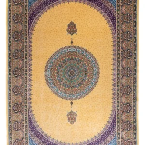 Dywan perski - Ghom - 300 x 200 cm - złoto