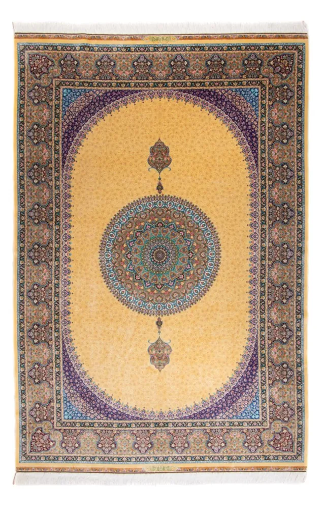 Dywan perski - Ghom - 300 x 200 cm - złoto
