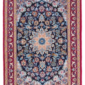 Dywan perski - Isfahan - Premium - 104 x 72 cm - ciemnoniebieski